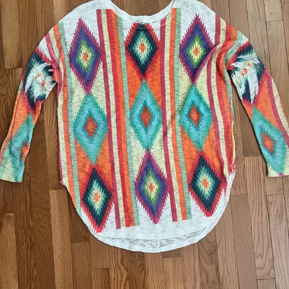 Colorful Geometric Patterned Women's Tunic